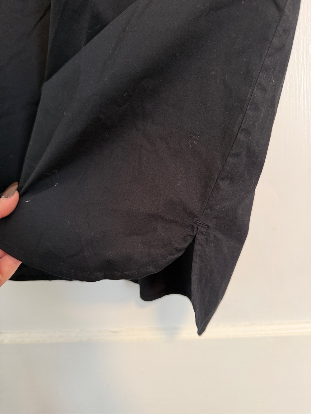 Loft Black Button Down Short Sleeve Casual 96% Cotton Dress NWT - Picture 4 of 7